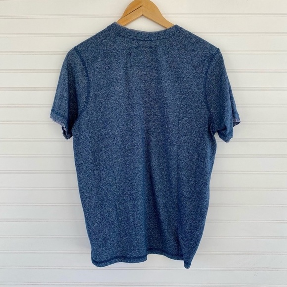 Blue V-Neck Short Sleeve Tee - Picture 2 of 4